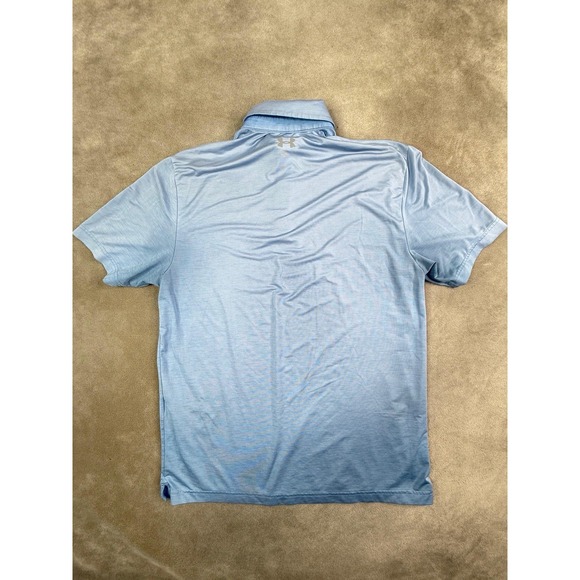 Under Armour Polo Shirt Mens Sz Large Blue Performance Stretch - Picture 10 of 11